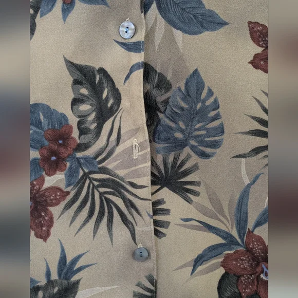 Caribbean Joe Tan Floral Shirt - Picture 3 of 3